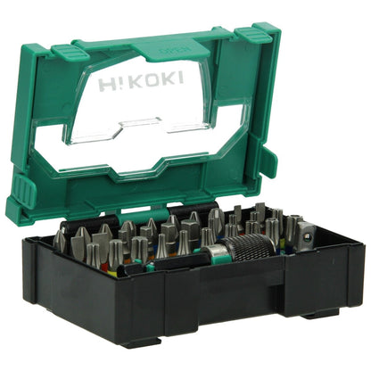 Hikoki 40030019 - Caja de puntas 1/4", 32 piezas, 25 mm, incl. portapuntas magnético, tamaño I