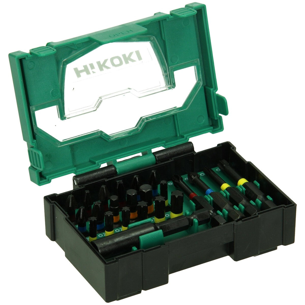 Hikoki 40030021 - Caja de puntas 1/4", 23 piezas, impacto, incl. portapuntas magnético, tamaño I