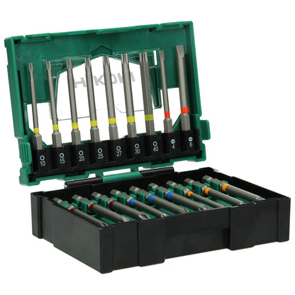 Hikoki 40030022 - Caja de puntas 1/4", 18 piezas, 75 mm, impacto, tamaño II