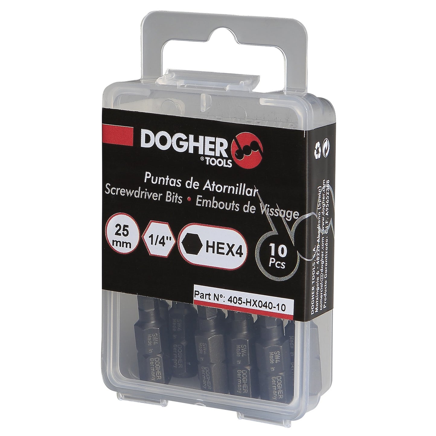 Dogher 405-Hx040-10 - Caja 10 Puntas De Atornillar S2 Hx4