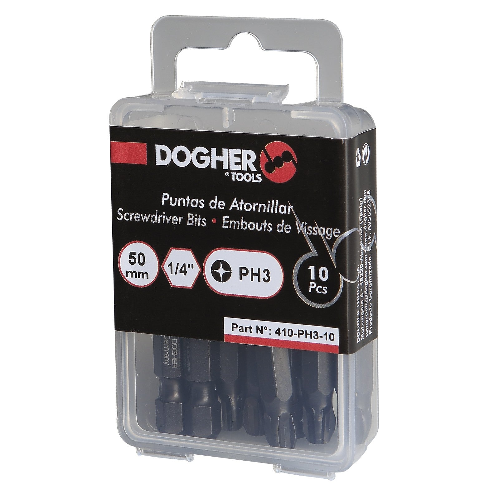 Dogher 410-Ph3-10 - Caja 10 Puntas De Atornillar S2 50Mm Ph3
