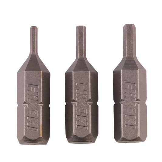 Hikoki 4100306 - 3 puntas 1/4"HEX 1.5 / 2 / 2.5, 25mm