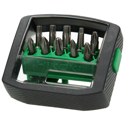 Hikoki 4100311 - Caja de puntas 1/4", 11 piezas, 25 mm, incl. portapuntas magnético