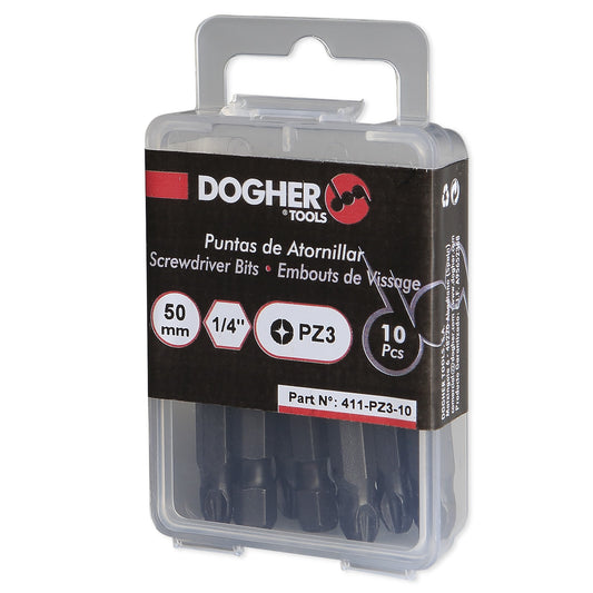 Dogher 411-Pz3-10 - Caja 10 Puntas De Atornillar S2 50Mm Pz3