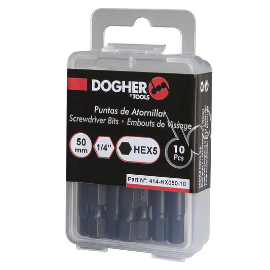 Dogher 414-Hx050-10 - Caja 10 Puntas Atornillar S2 50Mm Hx 5,0