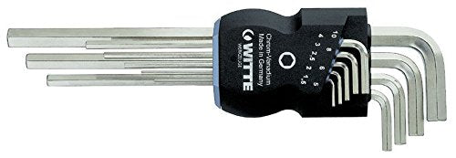 Witte 45030 - Juego de 9 llaves Allen largas