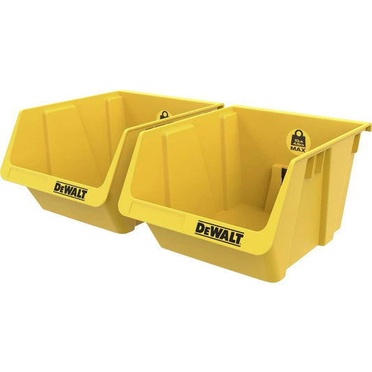 DEWALT DWST82813-1 - Juego de 2 recipientes de plástico duraderos para tuercas, pernos, tornillos y pequeñas herramientas en talleres, garajes o sótanos
