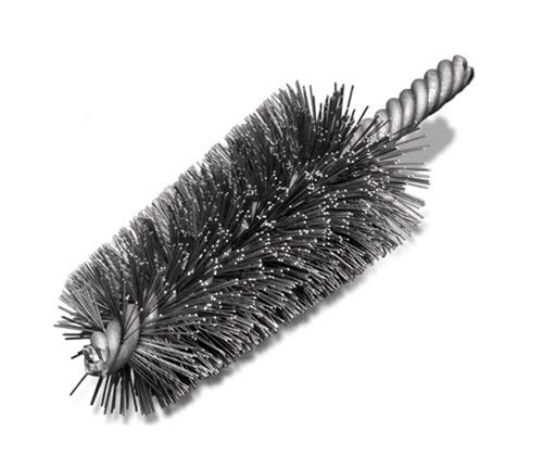 LessMann 561304 - Hole cleaning brush with file handle IBM 200 x  70 mm dia 10/18 mm conical steel wire STA crimped 0,15 mm core wire galvanized 2,5 mm
