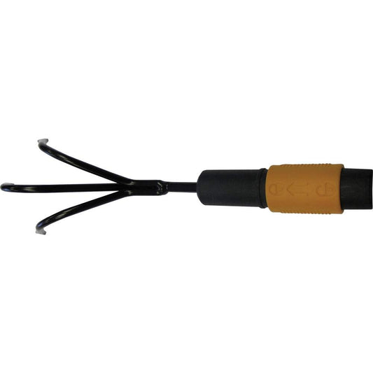 Fiskars 1000683 - Cultivador curvo de 3 dientes QuikFit 90 mm