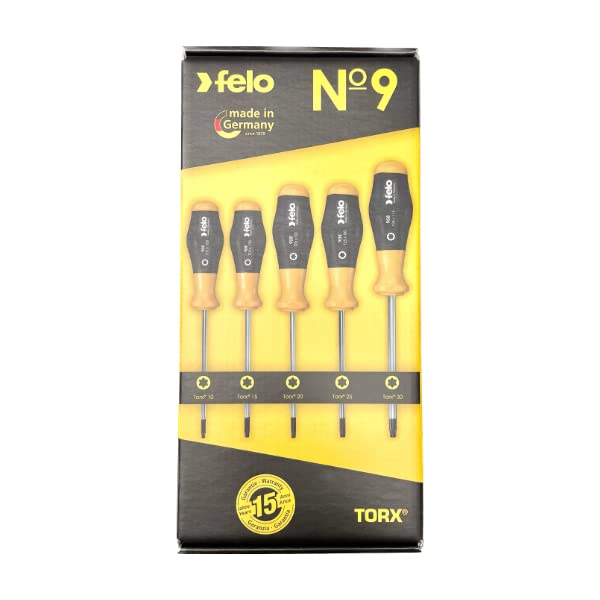 Felo 90895148 - Juego de destornilladores Felo Serie Nº 9 (Torx® / 5 uds.)