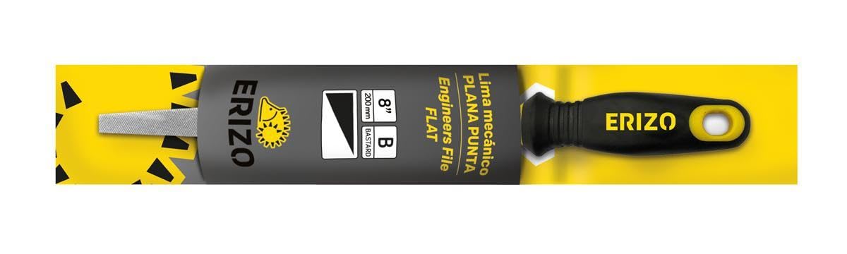 Erizo Lima de mecánico plana punta con mango bimaterial y colgador — LDBPPUF8