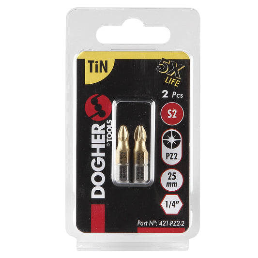Dogher 421-Pz1-5 - Caja 5 Puntas De Atornillar S2 Tin Pz1