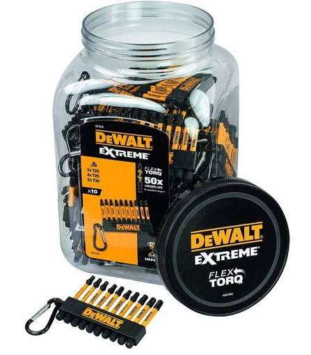 DEWALT DT7275-QZ Key Ring Mix Torx - Juego de 10 anillos para llaves (9,2 x 5,8 x 1,8 cm), color negro y amarillo