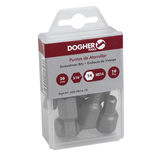 Dogher 435-Hx14-10 - Caja 10 Puntas Atornillar 5/16 S2 Hx14