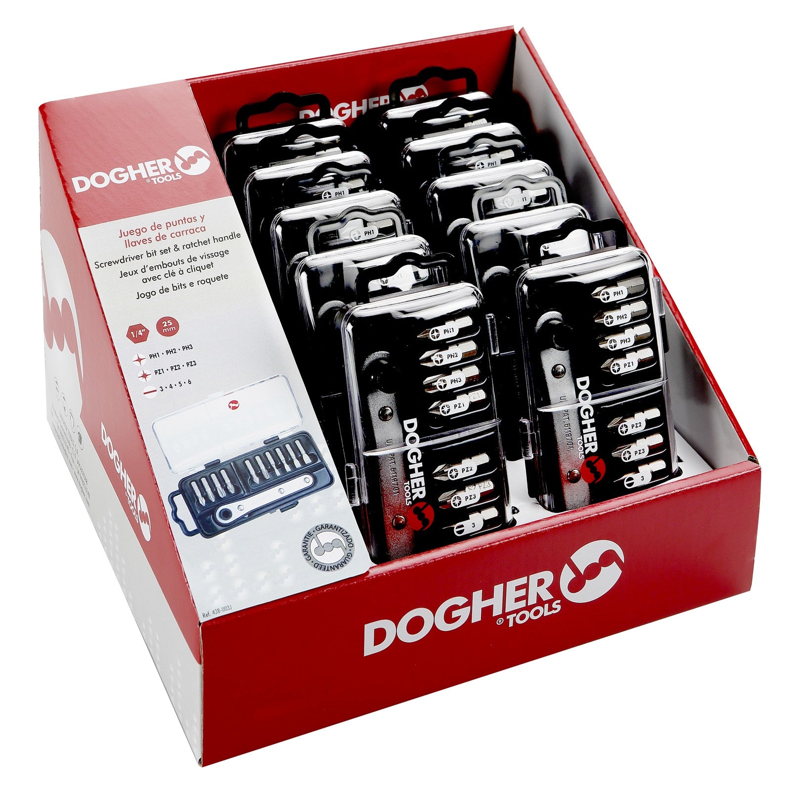 Dogher 438-003J - Exp. Mostr. 10Estuches Puntas 11 Piezas