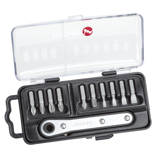 Dogher 438-003 - Estuche Puntas Ator&Llave Carraca 11Pzas