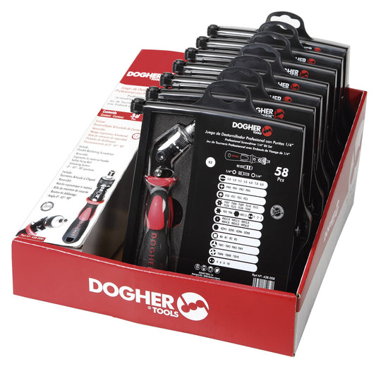 Dogher 438-008J - Exp.Mostr.7Estuches Puntas Dest.Flex58Pc