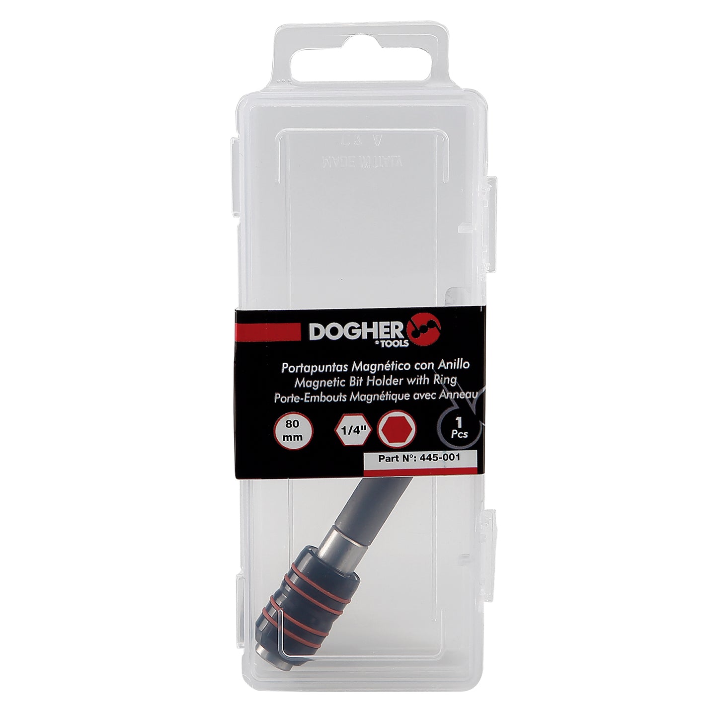 Dogher 445-001 - Portapuntas Atornillar 1/4" Magnético SDS Plus con Anillo 78mm
