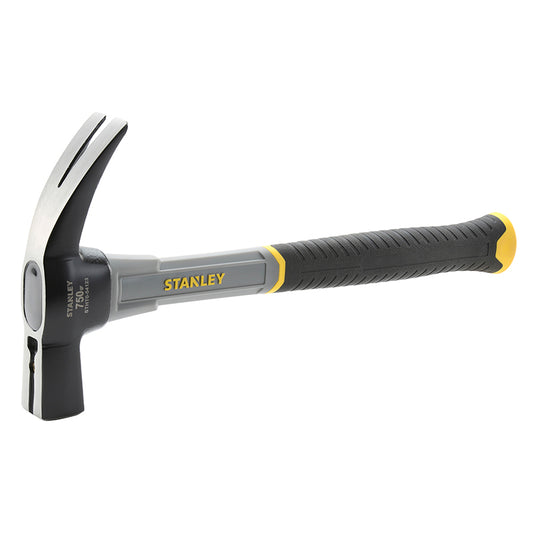 STANLEY Martillo Sacaclavos Grafito Encofrador, Distribución del peso del martillo, Peso 750gr, Mango bi-material, Mango de Fibra de Vidrio, Durabilidad y Comodidad, STHT0-54123