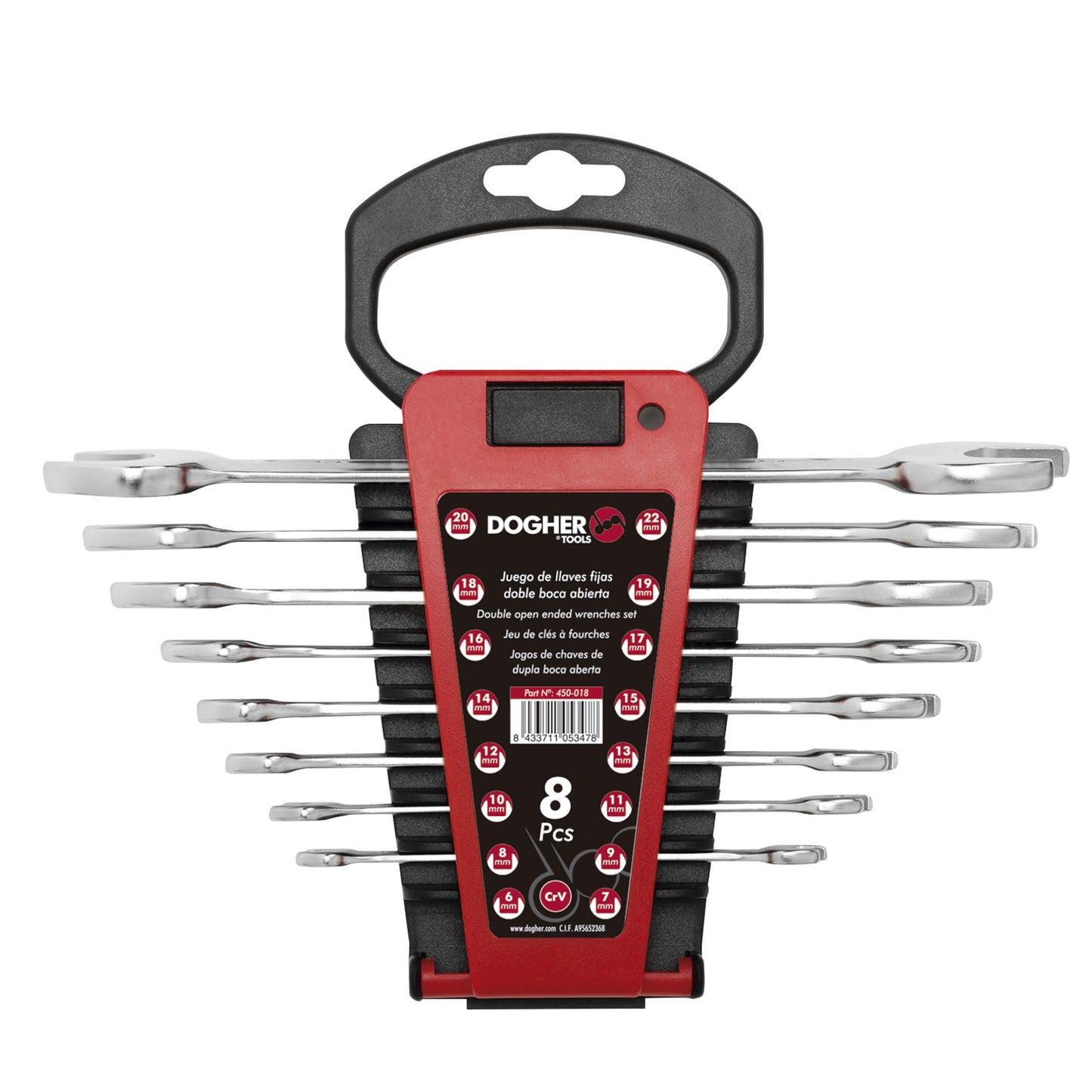 Dogher 450-013V - Soporte Plástico 8 Llaves Fijas Vacío