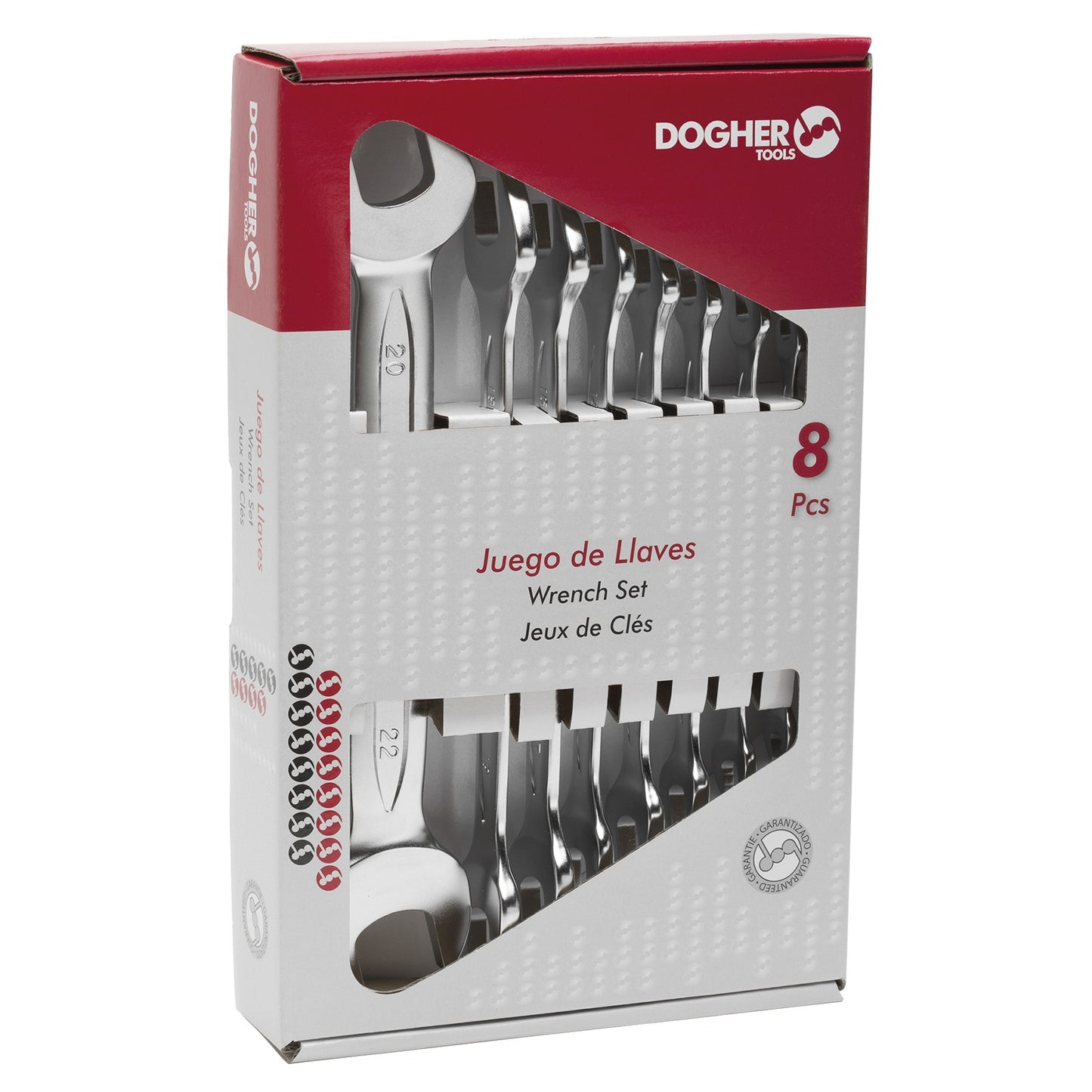 Dogher 450-038 - Caja 8 Llaves Doble Boca Abierta