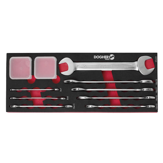 Dogher 450-080 - Bandeja Combinable 1/4 - 8 Llaves Doble Boca Abierta