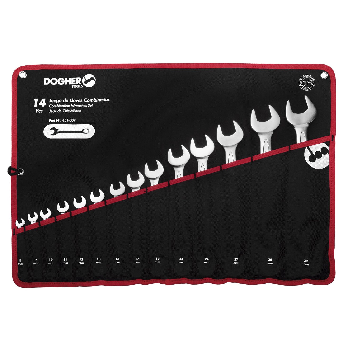 Dogher 451-002 - Bolsa Nylon 14 Llaves Combinadas 8-32mm