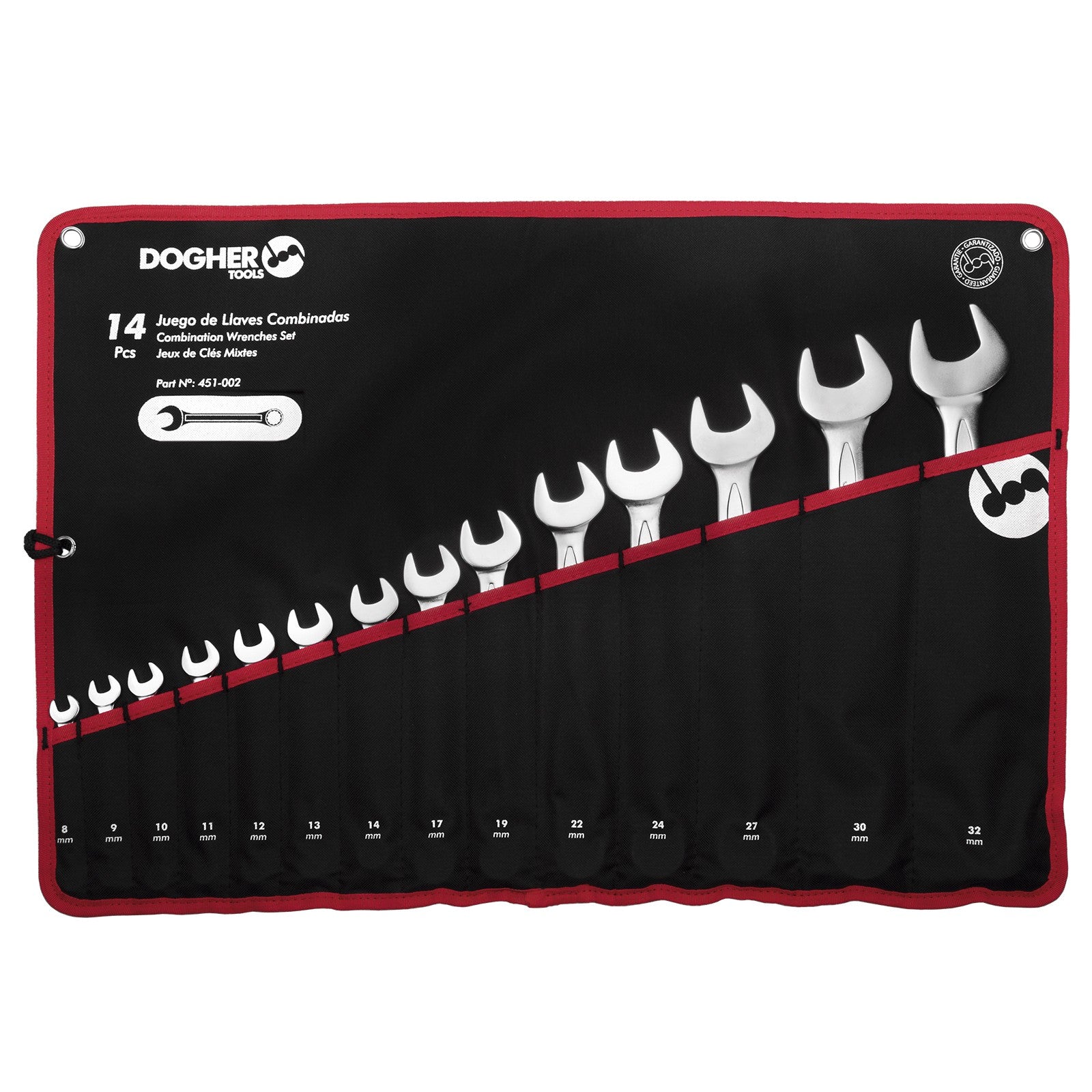 Dogher 451-002 - Bolsa Nylon 14 Llaves Combinadas 8-32mm