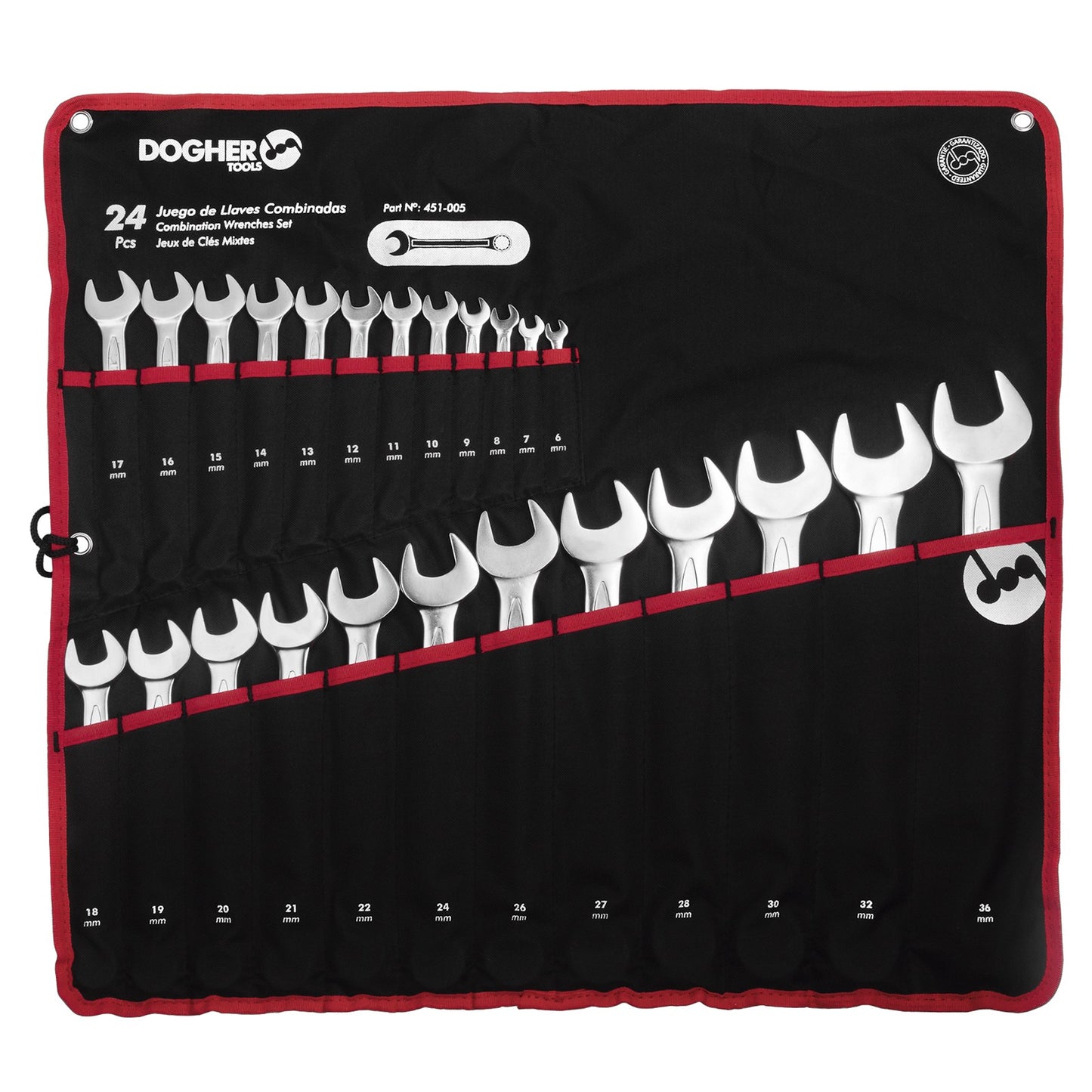 Dogher 451-005 - Bolsa Nylon 24 Llaves Combinadas 6-36mm