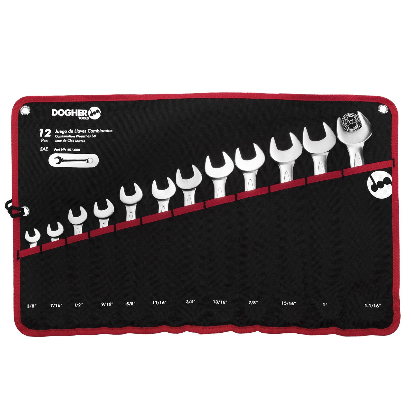 Dogher 451-008 - Bolsa Nylon 12 Llaves Combinadas SAE