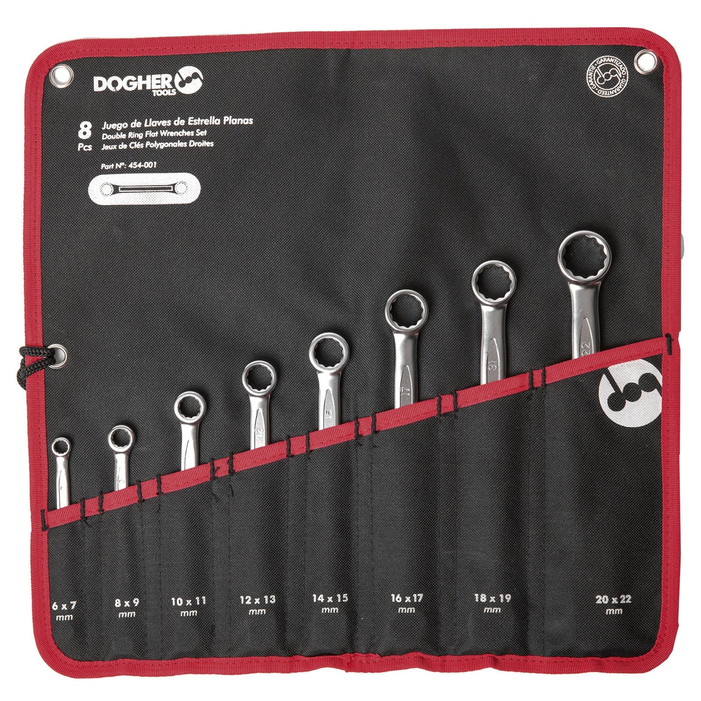 Dogher 454-001V - Bolsa de Nylon 8 Llaves Dos Bocas CrV Estrella Plana Vacía