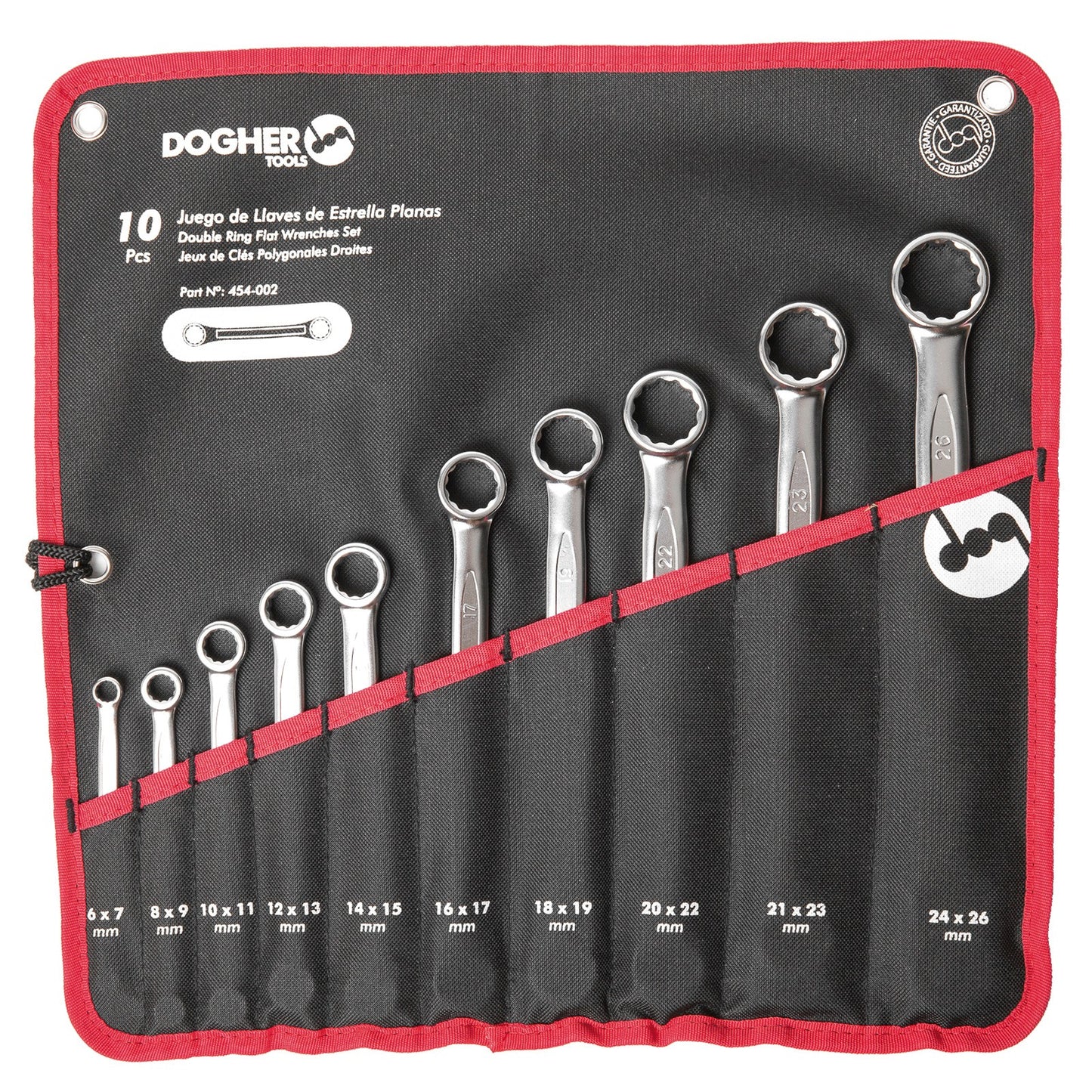 Dogher 454-002V - Bolsa de Nylon 10 Llaves Dos Bocas CrV Estrella Plana Vacía