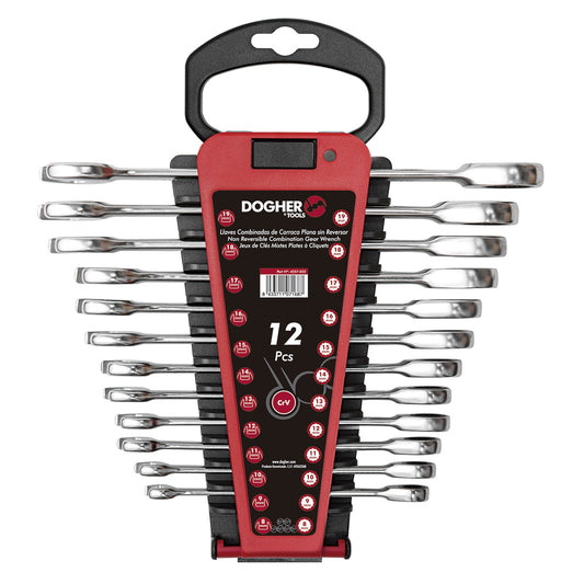 Dogher 4557-022 - Juego 12 Pcs Comb. Carraca Plana Sin Rev