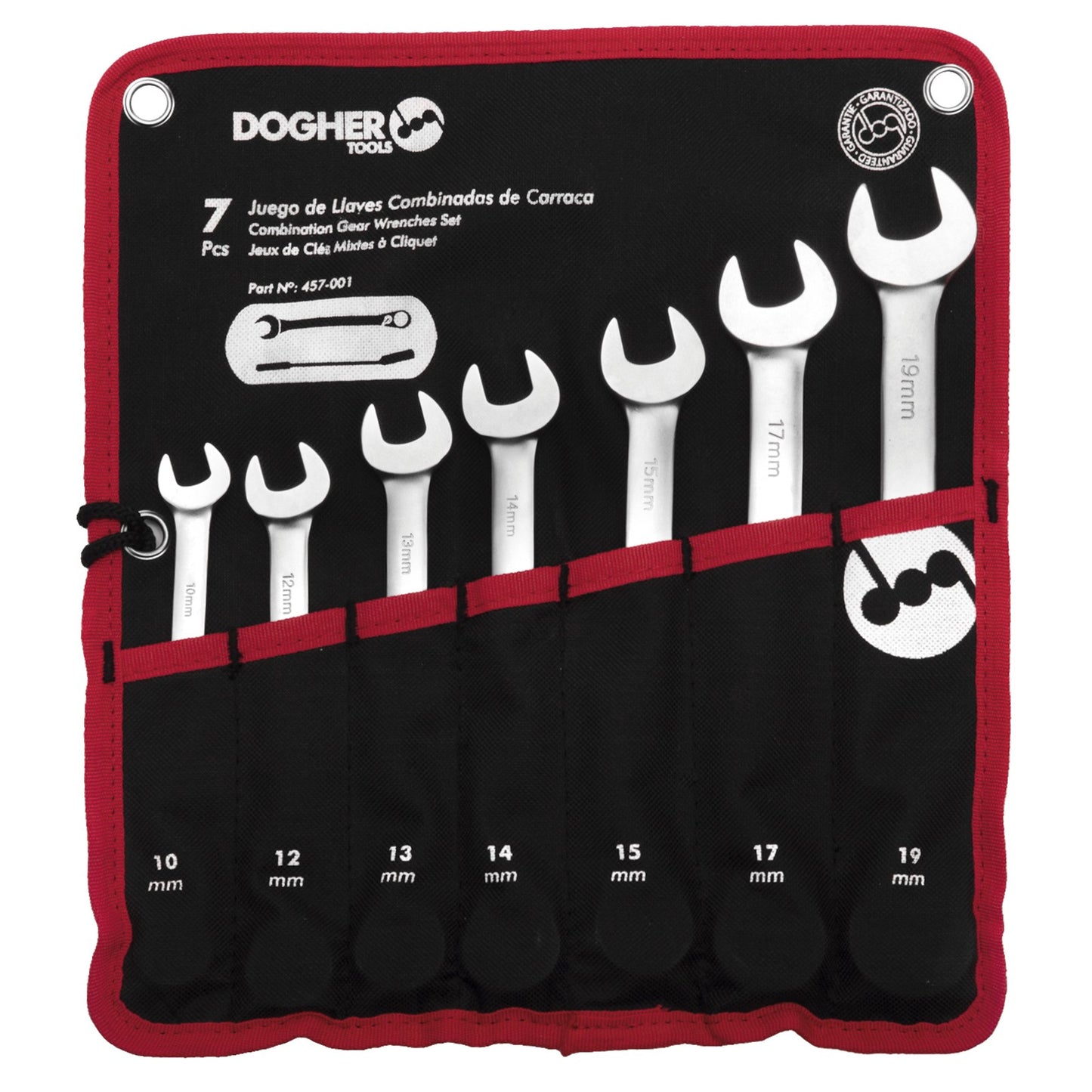 Dogher 457-001 - Bolsa Nylon 7 Llaves Comb. Carraca Rev