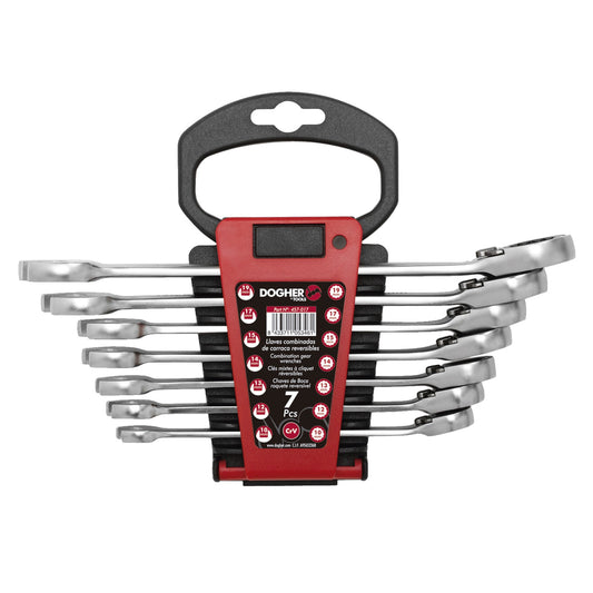 Dogher 457-017 - Juego 7 Llaves Comb. Carraca Rev