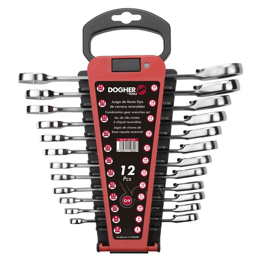 Dogher 457-020 - Juego 12 Llaves Comb.Carraca 8-19