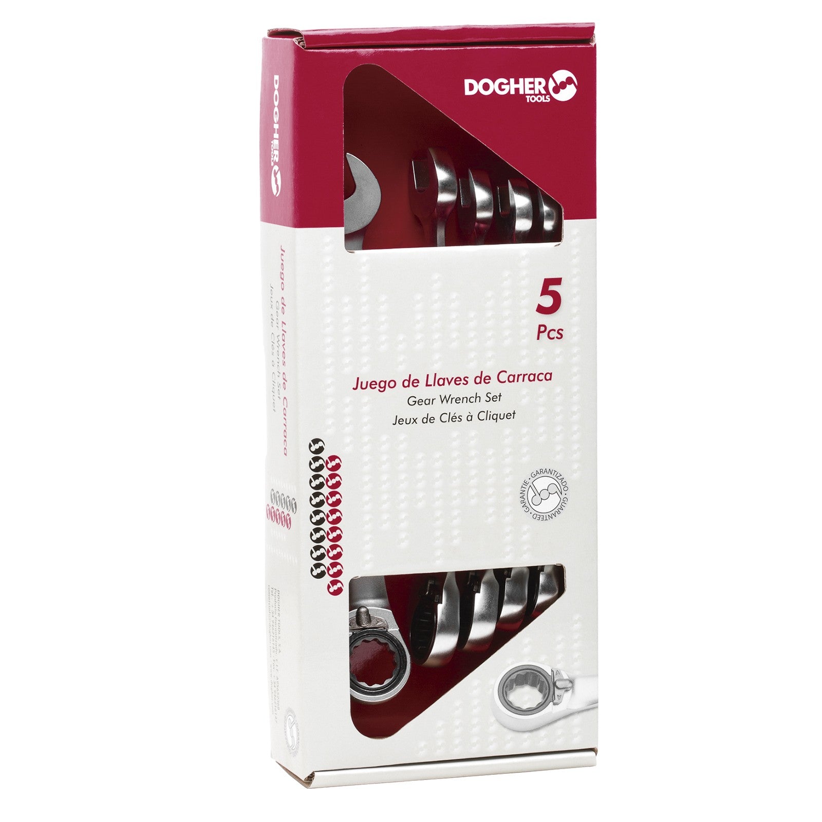 Dogher 457-035 - Caja 5 Llaves Comb. Carraca Rev