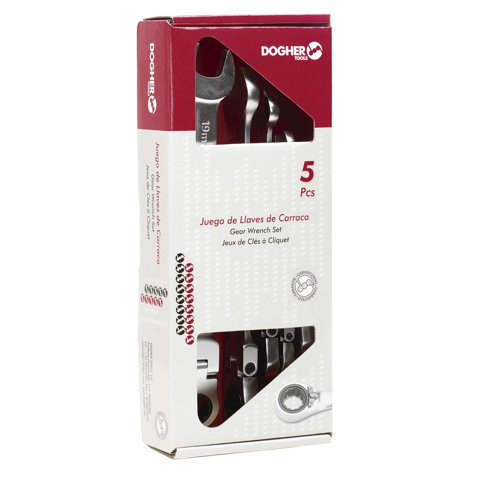 Dogher 458-035 - Caja 5 Llaves Comb. Carraca Flex