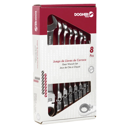 Dogher 458-038 - Caja 8 Llaves Comb. Carraca Flex
