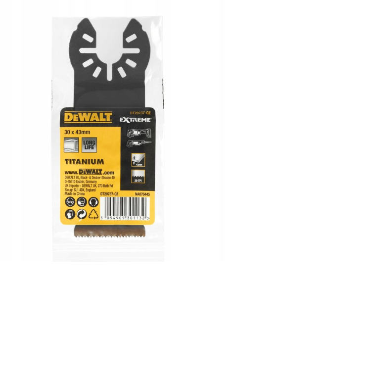 DEWALT Hoja de metal de titanio de 30 mm x 43 mm