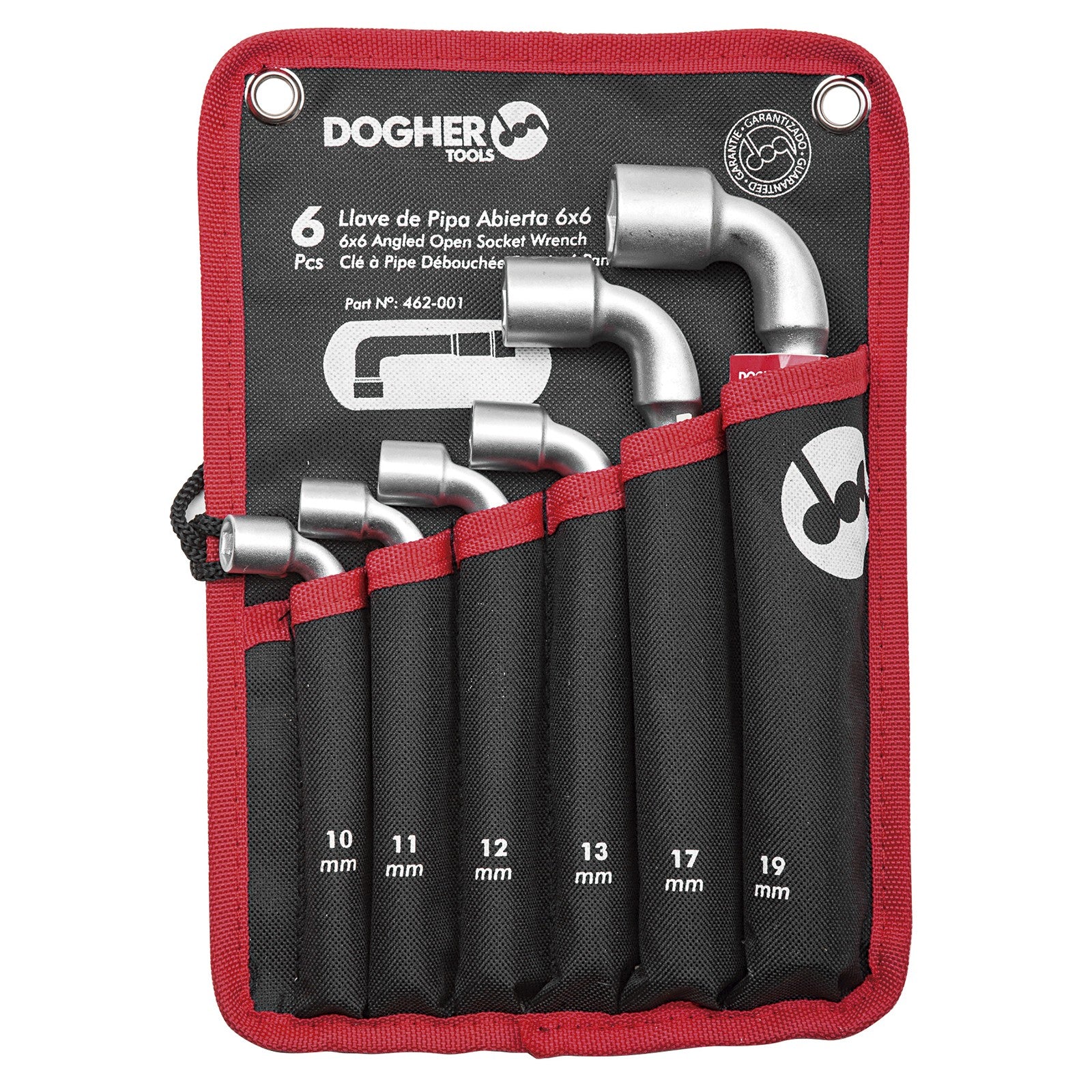 Dogher 462-001V - Bolsa De Nylon 6Pcs Llave Pipa Abierta
