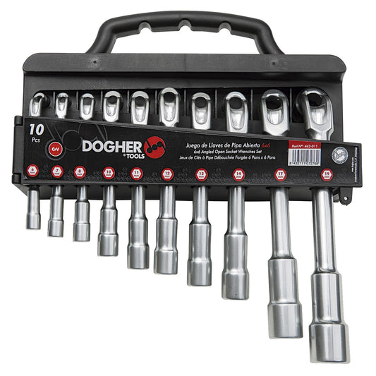Dogher 462-011 - Juego 10 Llaves De Pipa Abierta 6-19