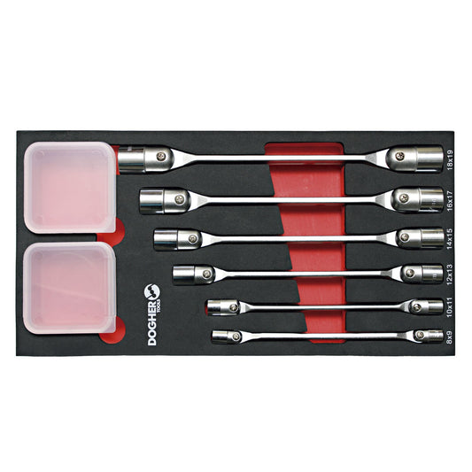 Dogher 467-080 - Bandeja Combinable 1/3 - 6 Llaves Vaso Articuladas Dobles