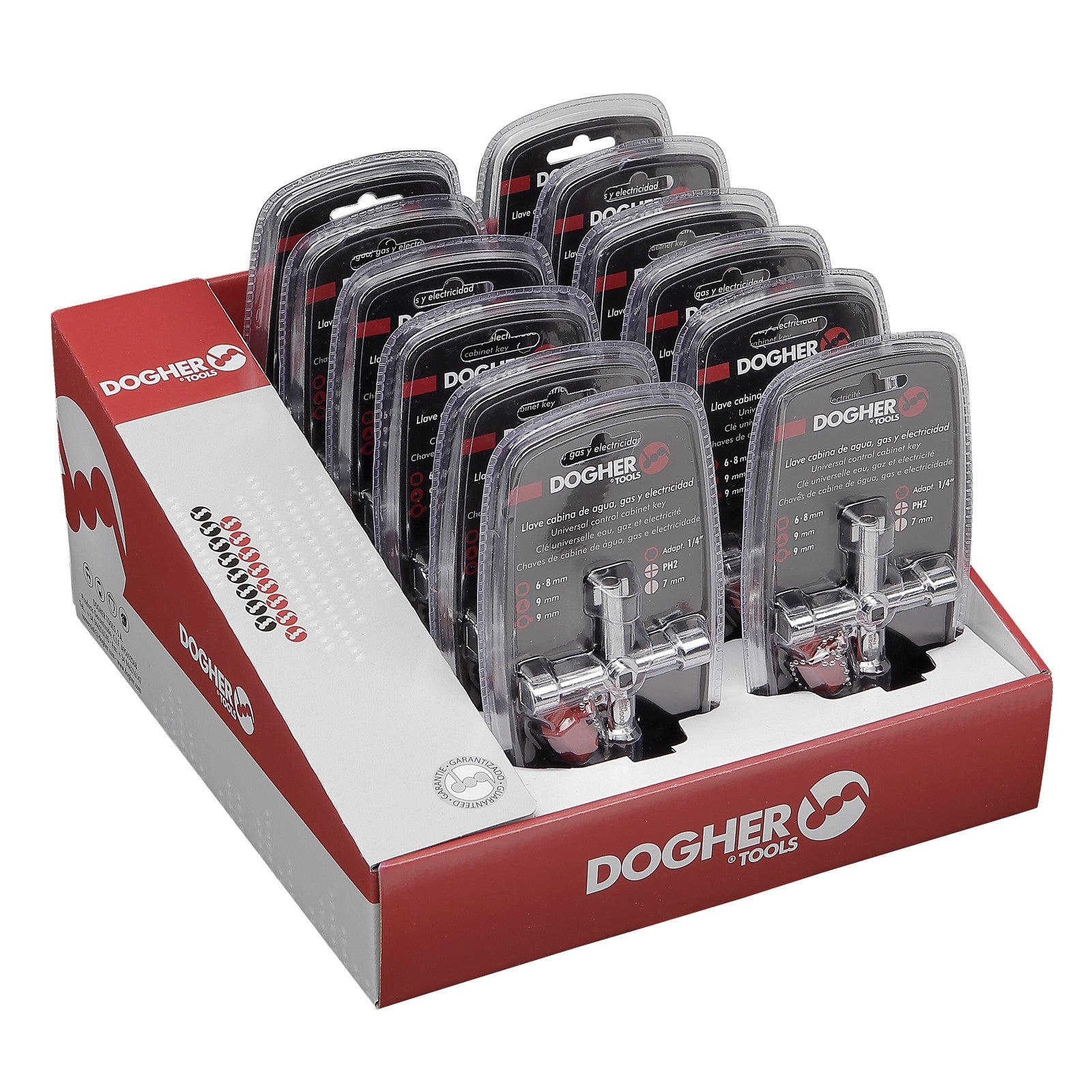 Dogher 470-001J - Exp.Mostr.12Llaves Cab.Agua,Gas,Elec