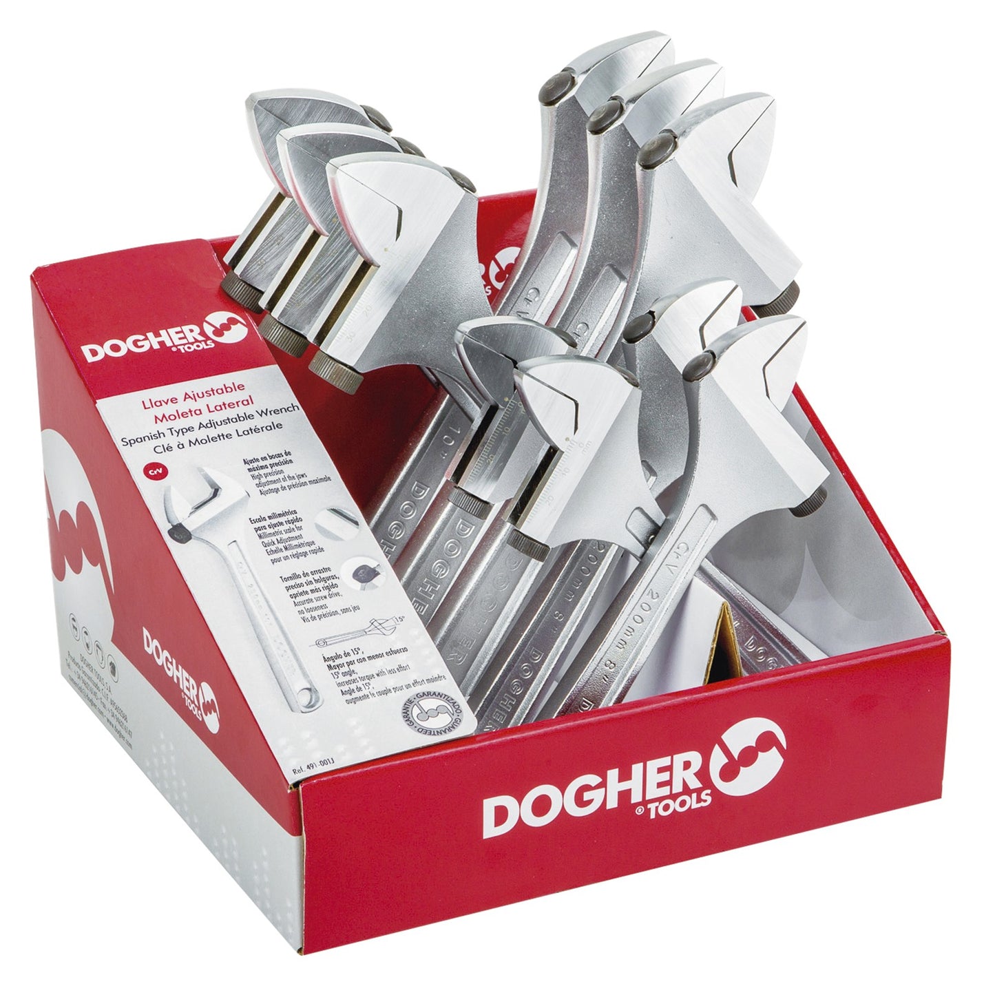 Dogher 491-001J - Expositor Mostrador Llave Ajustable Moleta Lateral CrV 15º