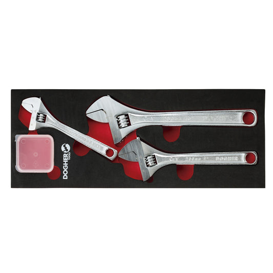 Dogher 493-080 - Bandeja Combinable 1/4 - 3 Llave Ajustable Moleta Central CrV 15º