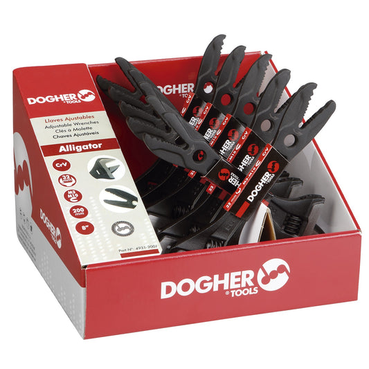 Dogher 4931-200J - Expositor Mostrador Llave Ajustable Alligator CrV 8-200mm