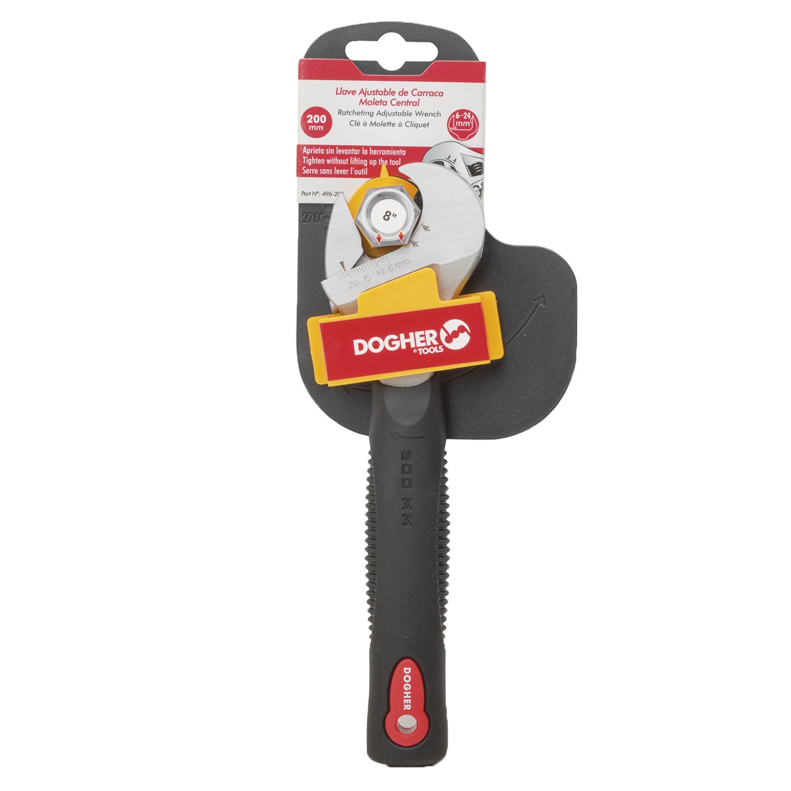 Dogher 496-150 - Llave Ajustable Carraca CrV 150mm
