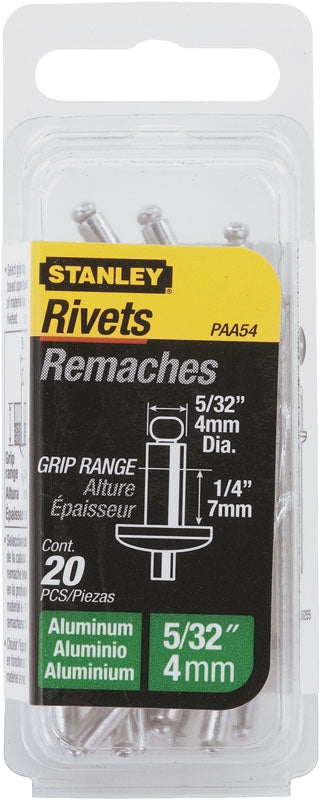 Stanley 1-PAA64T - Remaches de aluminio 5 x 6,5mm (15 u.)