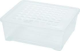 CURVER, Caja para Ropa y Textil 10L., con Tapa, Color Cristal